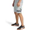 imagePUMA Mens Big Logo Fleece 10quot Shorts Available in Big ampamp TallMedium Gray Heather Ss25