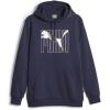 imagePUMA Mens Essentials Logo Fleece Hoodie Available in Big ampamp TallPuma Navy