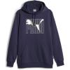 imagePUMA Mens Essentials Logo Fleece Hoodie Available in Big ampamp TallPuma Navy