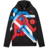 imagePUMA Mens Graphic HoodiePuma Blackpuma Red