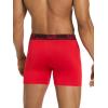 imagePUMA Mens Training Fit AntiOdor 5 Pack Boxer BriefsBlackRedCastlerockBlue