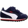 imagePUMA UnisexChild St Runner Hook and LoopPeacoatwhitehigh Risk Red