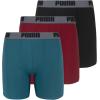 imagePUMA mens 3 Pack Performance Boxer BriefsRedGreyTeal
