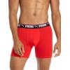 imagePUMA mens 5 Pack Performance Boxer BriefsNavyRedBlack