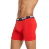imagePUMA mens 5 Pack Performance Boxer BriefsNavyRedBlack