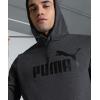 imagePUMA mens Essentials Logo Fleece Hoodie Available in Big ampamp TallDark Grey Heather