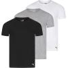 imagePuma Mens Mens 3 Pack Crew Neck TShirtsWhiteGrayBlack