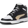 imagePuma UnisexChild Rebound Layup Mid ShoesPuma Blackpuma Goldpuma White