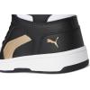 imagePuma UnisexChild Rebound Layup Mid ShoesPuma Blackpuma Goldpuma White