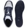 imagePuma UnisexChild Rebound Layup Mid ShoesPuma Whiteflat Light Grayclub Navy