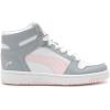 imagePuma UnisexChild Rebound Layup Mid ShoesPuma Whitegray Fogwhisp of Pink