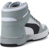 imagePuma UnisexChild Rebound Layup Mid ShoesPuma Whitepuma Blackcool Mid Gray