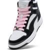 imagePuma UnisexChild Rebound Layup Mid ShoesPuma Whitepuma Blackpale Pink