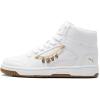 imagePuma UnisexChild Rebound Layup Mid ShoesPuma Whitepuma Whitepuma Gold
