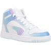 imagePuma UnisexChild Rebound Layup Mid ShoesPuma Whitevivid Violetturquoise Surf