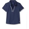 imagePUMA Girls Cloudspun Piped Ss PoloDeep Navy