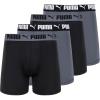 imagePUMA Mens 4 Pack Active Stretch Boxer BriefsBlackGrey