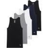 imagePUMA Mens 5 Pack Cotton Rib Tank TopBlackGreyWhiteNavy