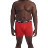 imagePUMA Mens Big ampamp Tall 3 Pack Athletic Fit Boxer BriefsPuma BlackHigh Risk Red