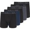 imagePUMA Mens Training Fit AntiOdor 5 Pack Boxer BriefsBlackPeacoatCastlerock