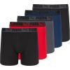 imagePUMA Mens Training Fit AntiOdor 5 Pack Boxer BriefsBlackRedCastlerockBlue