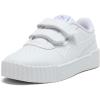imagePUMA UnisexChild Carina Hook and Loop SneakerPuma Whitepuma Whitepuma Silver