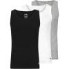 imagePuma Mens 3 Pack Ribbed Tank TopsWhiteGrayBlack