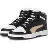 imagePuma UnisexChild Rebound Layup Mid ShoesPuma Blackpuma Goldpuma White