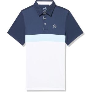 imagePUMA Boys Colorblock PoloDeep Navywhite Glow