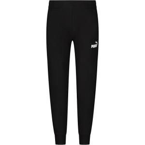 imagePUMA Boys Core Logo Jogger Side Seam Pockets Elastic Waistband Pull on PantBlackWhite