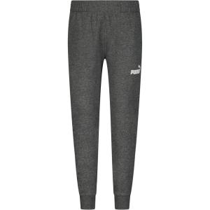 imagePUMA Boys Core Logo Jogger Side Seam Pockets Elastic Waistband Pull on PantCharcoal Grey