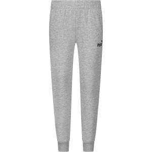 imagePUMA Boys Core Logo Jogger Side Seam Pockets Elastic Waistband Pull on PantLight Heather Grey