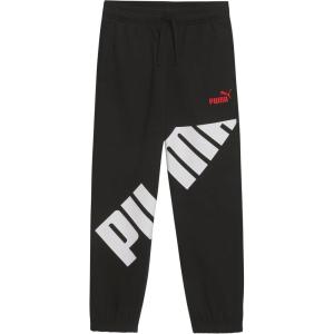 imagePUMA Boys Core Logo Jogger Side Seam Pockets Elastic Waistband Pull on PantPuma Black