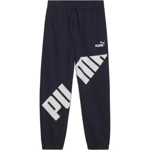 imagePUMA Boys Core Logo Jogger Side Seam Pockets Elastic Waistband Pull on PantPuma Navy