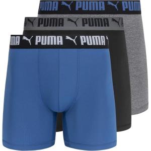 imagePUMA Mens 3 Pack Athletic Fit Boxer BriefsStar Sapphire