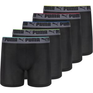 imagePUMA Mens 360 Sport Mesh 5 Pack Boxer BriefsBlackCastlerockBright
