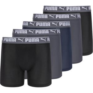 imagePUMA Mens 360 Sport Mesh 5 Pack Boxer BriefsBlackCastlerockClub Navy