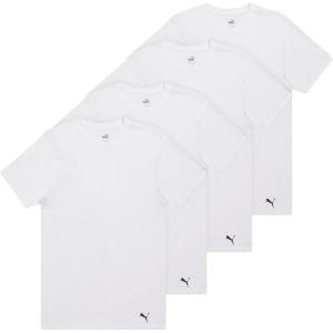 imagePUMA Mens 4 Pack Cotton Crewneck Short Sleeve TShirtWhite