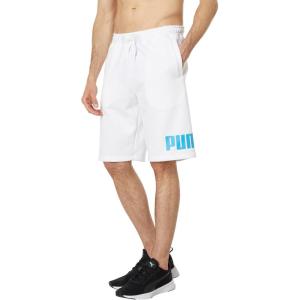 imagePUMA Mens Big Logo Fleece 10quot Shorts Available in Big ampamp TallWhite