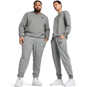 imagePUMA Mens Essentials Fleece Sweatpants Available in Big ampamp TallMedium Gray Heather Closed Leg Ss25