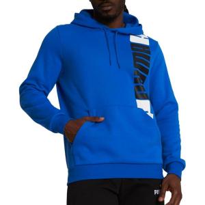 imagePUMA Mens Essentials Logo Fleece Hoodie Available in Big ampamp TallRacing Blue Ah23 Logo Lab