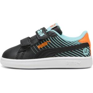 imagePUMA UnisexChild Carina Hook and Loop SneakerPuma Blacklavender Alertpink Fruit