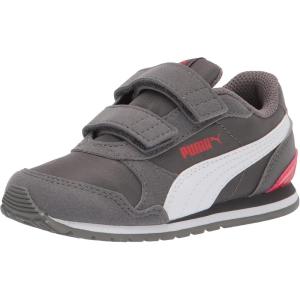 imagePUMA UnisexChild St Runner Hook and LoopCastlerockpuma Whitepoppy Red