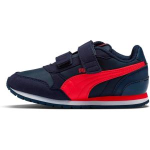imagePUMA UnisexChild St Runner Hook and LoopPeacoatribbon Red