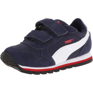imagePUMA UnisexChild St Runner Hook and LoopPeacoatwhitehigh Risk Red