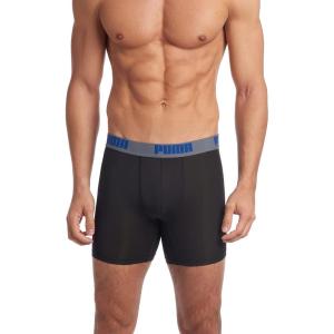 imagePUMA mens 3 Pack Performance Boxer BriefsBlackGrey
