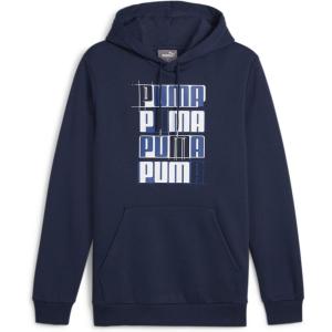 imagePUMA mens Essentials Logo Fleece Hoodie Available in Big ampamp TallClub Navyss24 Ll