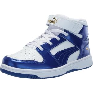 imagePuma UnisexChild Rebound Layup Mid ShoesPuma Whitesurf the Webpuma Team Gold