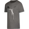 imagePUMA Boys Big Cat Logo TShirtCharcoal Heather