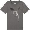 imagePUMA Boys Big Cat Logo TShirtCharcoal Heather